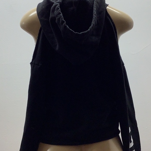 Victoria's Secret Pink Size XS Black Hoodie with Open Shoulder. Preloved. - Picture 4 of 8